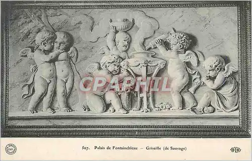 Ansichtskarte AK Palais de Fontainebleau Grisaille de Sauvage