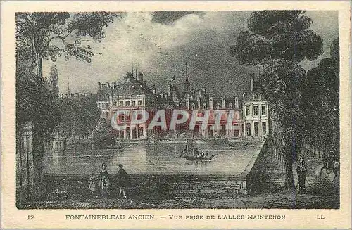 Ansichtskarte AK Fontainebleau Ancien Vue prise de l Allee Maintenon