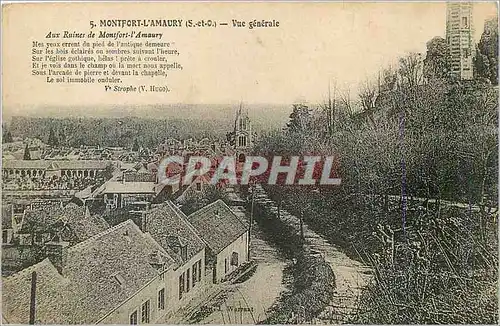 Ansichtskarte AK Montfort L Amaury S et O Vue generale Aux Ruines de Montfort l Amaury