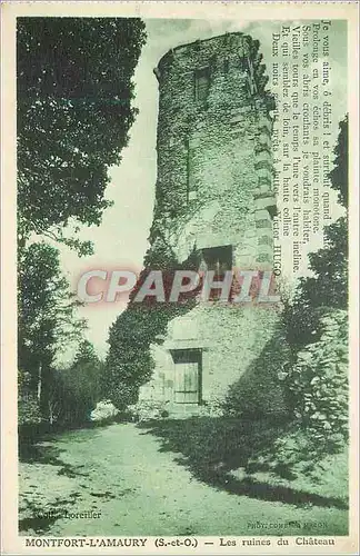 Cartes postales Montfort L Amaury S et O Les ruines du Chateau