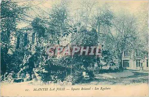 Cartes postales Mantes La Jolie Square Briossel Les Rochers