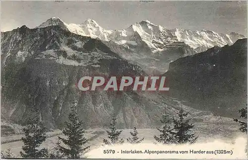 Cartes postales Interlaken Alpenpanorama vom Harder aus