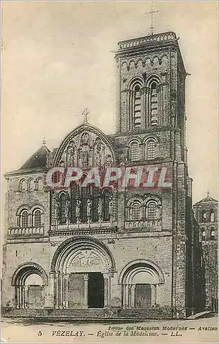 Cartes postales Vezelay Eglise de la Madeliene