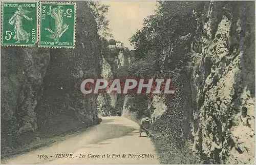 Ansichtskarte AK Yenne Les Gorges et le Fort de Pierre Chatel