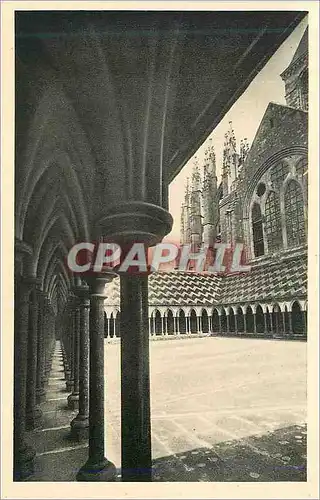 Ansichtskarte AK Abbaye du Mont St Michel Le Cloitre