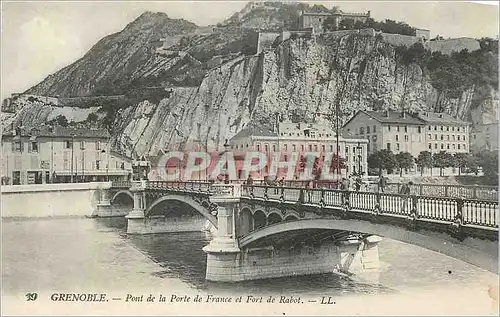 Cartes postales Grenoble Pont de la Portede France et Fort de Rabot