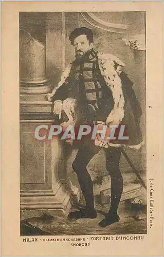 Cartes postales Milan Galerie Ambroisienne Portrait d Inconnu Moroni J de Cima Editeor Paris