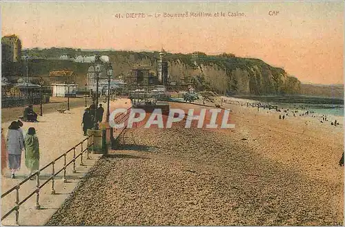 Cartes postales Dieppe Le Boulevard Maritime et le Casino