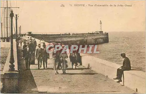 Ansichtskarte AK Dieppe Vue d ensemble de la Jetee Ouest