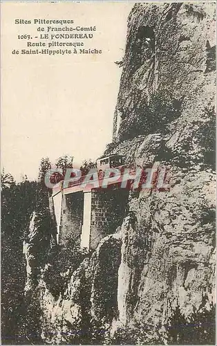 Cartes postales Sites Pittoresques de Franche Comte Le Fondereau Route pittoresque de Saint Hippolyte a Maiche