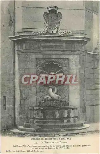 Cartes postales Besancon historique M D La Fontaine de Dames
