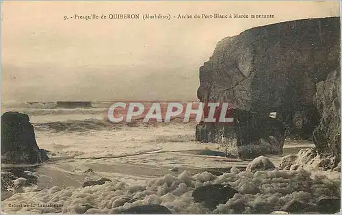 Ansichtskarte AK Presqu ile de Quiberon Morbihan Arche de Port Blanc a Maree montante