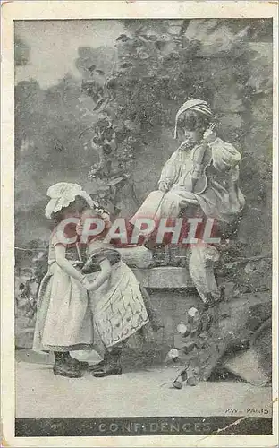 Cartes postales Confidences PW Paris Enfants Violon