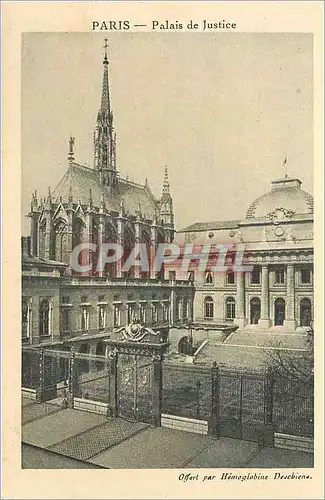 Cartes postales Paris Palais de Justice Offert par Hemoglobine Desebiens