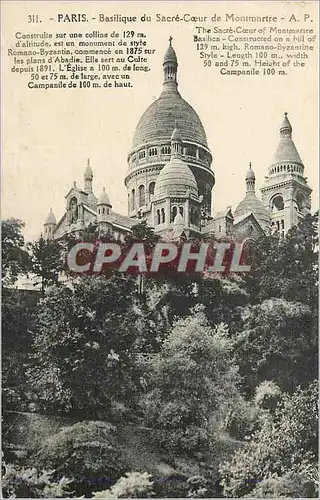 Cartes postales Paris Basilique du Sacre  Coeur de Montmartre