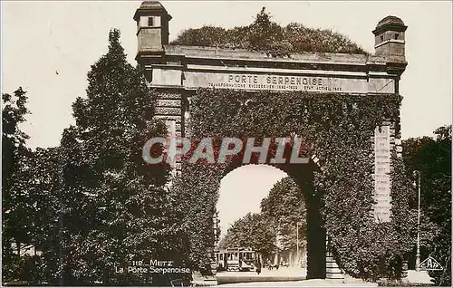 Moderne Karte Metz La Porte Serpenoise Tramway