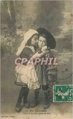 Cartes postales En Limousin Qu eu te lou plus gente de tous Folklore