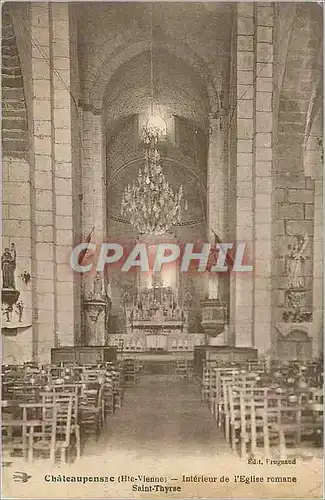 Ansichtskarte AK Chateauponsac Hte Vienne Interieur de l Eglise romane Saint Thyrse