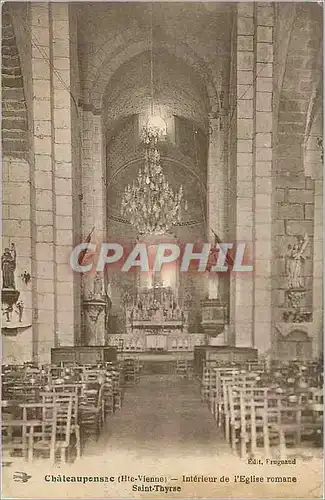 Cartes postales Chateauponsac Hte Vienne Interieur de l Eglise romane Saint Thyrse