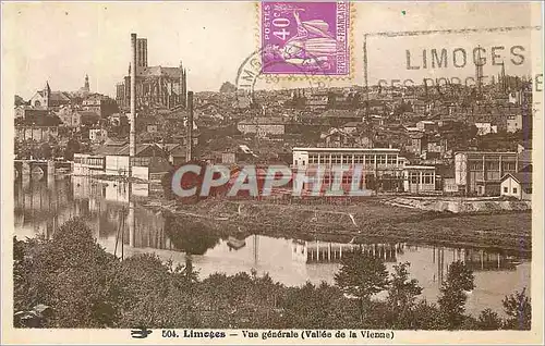 Cartes postales Limoges Vue generale Vallee de la Vienae