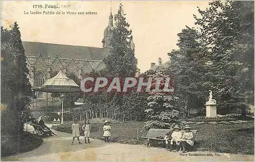 Cartes postales Fougeres Le Jardin Public de la Place aux arbres Mary Roussulere edit Reu Enfants