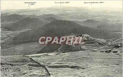 Cartes postales Puy de Dome Panorama sud et l Hotellerie vus du balcon d Orientation du Puy de Dome