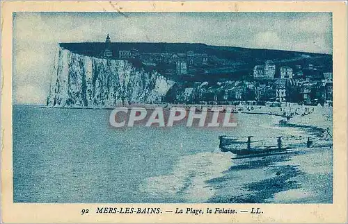 Cartes postales Mers les Bains La Plage la Falaise