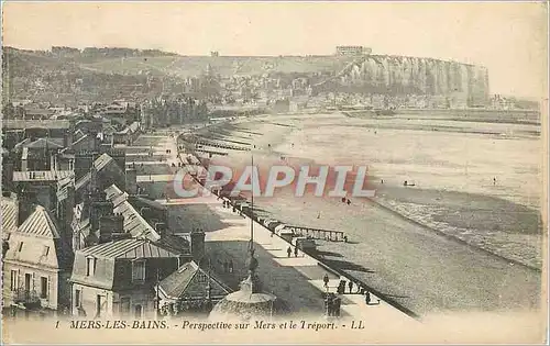 Cartes postales Mers les Bains Perspective sur Mers et le Treport