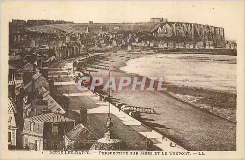 Cartes postales Mers les Bains Perspective sur Mers et le Treport