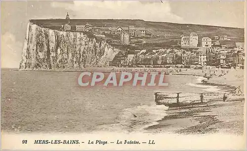 Cartes postales Mers les Bains La Plage La Falaise