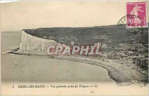 Cartes postales Mers les Bains Vue generale prise du Treport