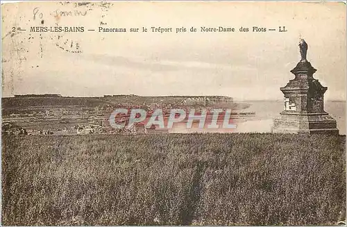 Cartes postales Mers les Bains Panoraman sur le Treport pris de Notre Dame des Flots