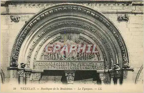 Cartes postales Vezelay Basilique de la Madeleine Le Tympan