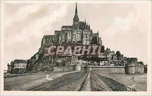 Cartes postales Mont Saint Michel Manche Vue generale prise de la Digue