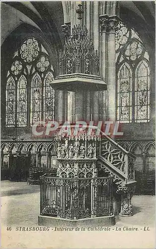 Ansichtskarte AK Strasbourg Interieur de la Cathedrale Le Chaire