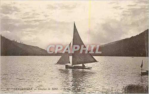 Cartes postales Gerardmer Coucher de Soleil Bateau