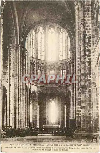 Ansichtskarte AK Le Mont Saint Michel Le Choeur de la Basilique XI siecle