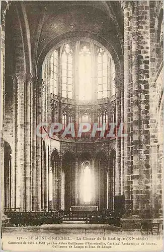 Cartes postales Le Mont Saint Michel Le Choeur de la Basilique XI siecle