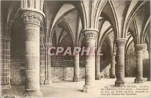 Cartes postales Le Mont Saint Michel La Salle des Chevaliers XIII siecle
