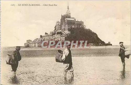 Cartes postales Le Mont Saint Michel Cote Nord Est Peche Pecheurs