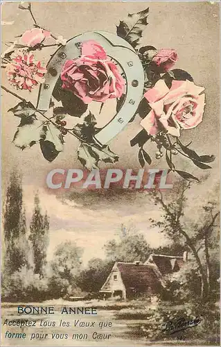Cartes postales Bonne Annee Acceptez tous les Voeux que forme pour vous mon Coeur