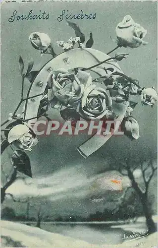 Cartes postales Souhaits Sinceres Fer a cheval