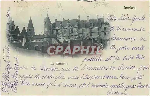 Cartes postales Le Chateau Loches (carte 1900�