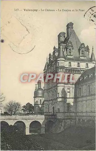 Cartes postales Valencay Le Chateau Le Donjon et le Pont