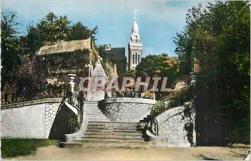 Moderne Karte Albert Somme Au Jardin public Le Grand Escalier La Basilique