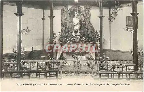 Ansichtskarte AK Villedieu M ete L Interieur de la petite Chapelle du Pelerinage de St Joseph du Chene