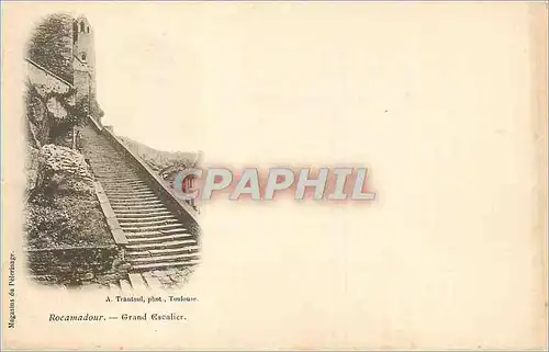 Cartes postales Rocamadour Grand Escalier (carte 1900)