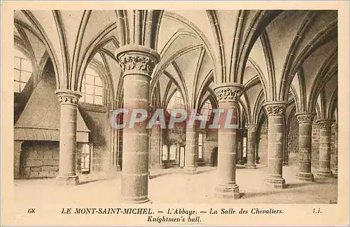 Ansichtskarte AK Le Mont Saint Michel L Abbaye La Salle des Chevaliers