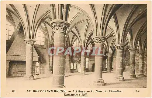 Cartes postales Le Mont Saint Michel L Abbaye La Salle des Chevaliers