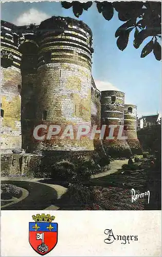 Cartes postales moderne Angers Images de France Les Chateaux de la Loire Vue sur les Tours